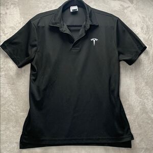 TESLA | MEDIUM MENS | CASUAL BRANDED POLO in BLACK